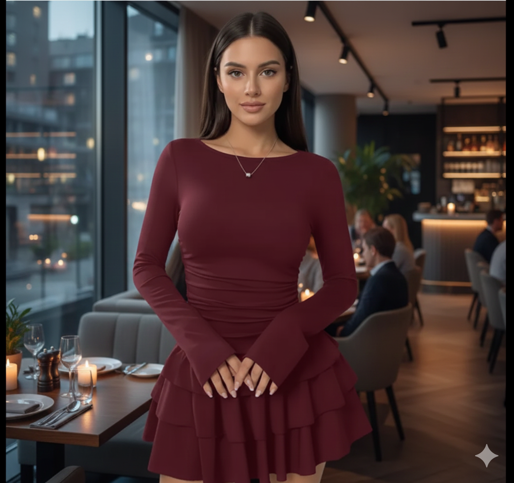 Tiered Ruffle Mini Dress