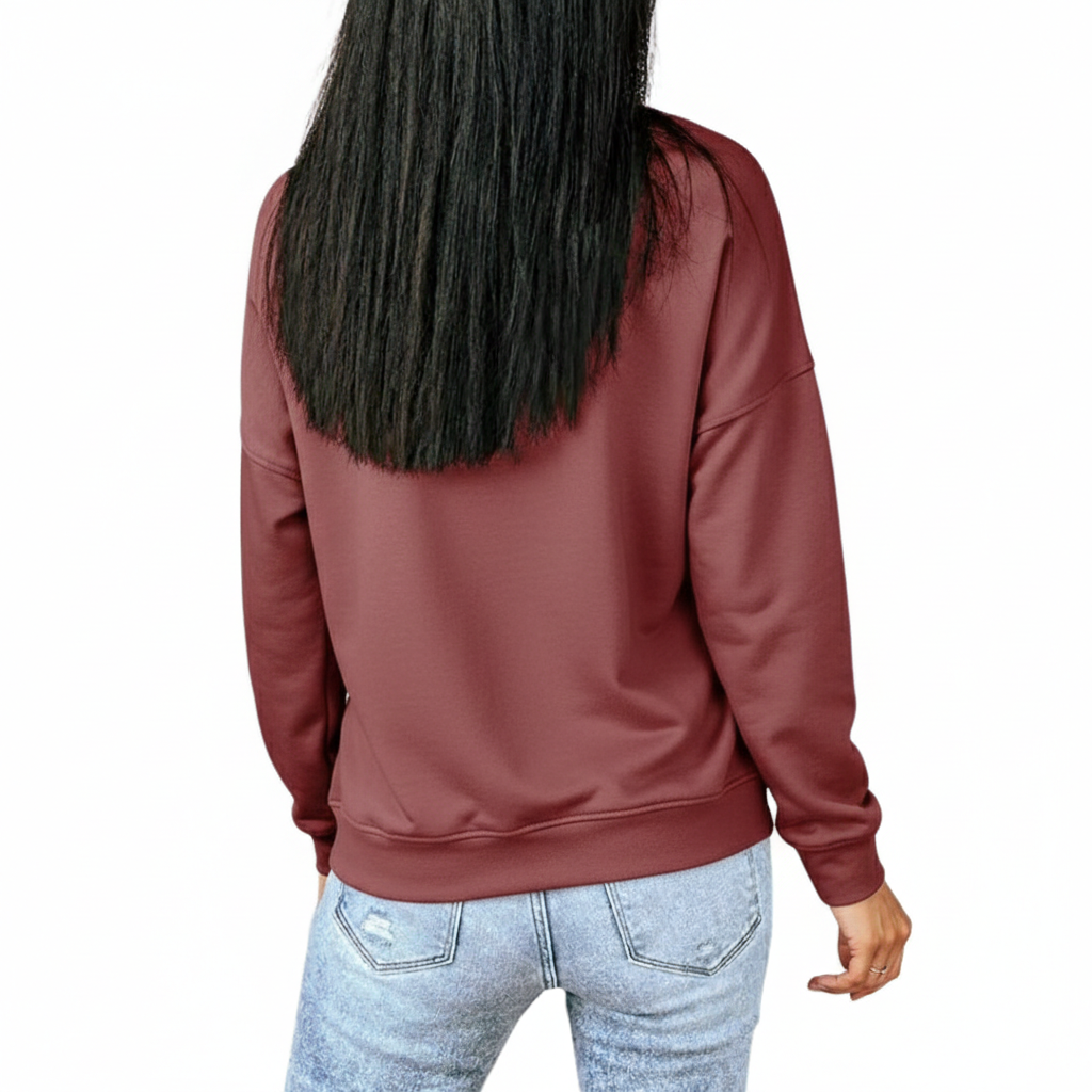 Casual Loose Fit Soft Pullover For Women