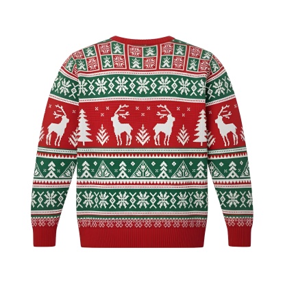 Ugly Christmas Sweater With Festive Winter Design