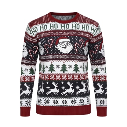 Ugly Christmas Sweater For Men With Rudolph Reindeer Design