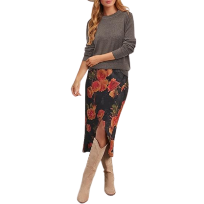 Womens Wool Blend Crew Neck Fall Casual Sweater