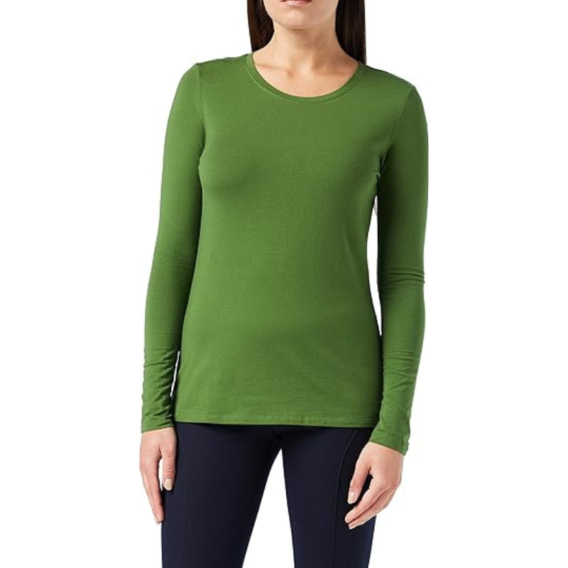 Women Long Sleeve Crewneck T Shirt Regular Fit Casual Top