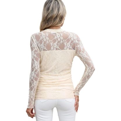 Mesh Long Sleeve Shirts Fashion Clothing Turtle Necks