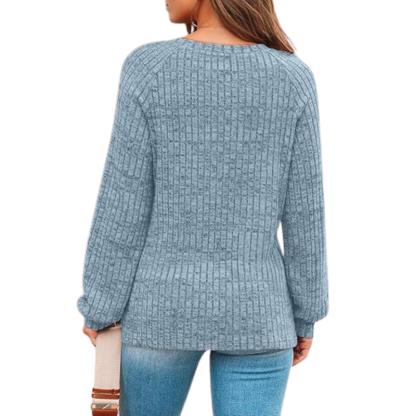 Womens Long Sleeve Sweater Casual Tunic Work Top