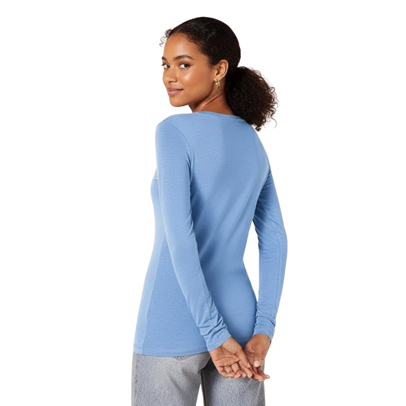 Women Long Sleeve Crewneck T Shirt Regular Fit Casual Top