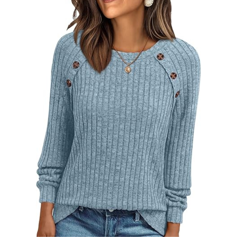 Womens Long Sleeve Sweater Casual Tunic Work Top