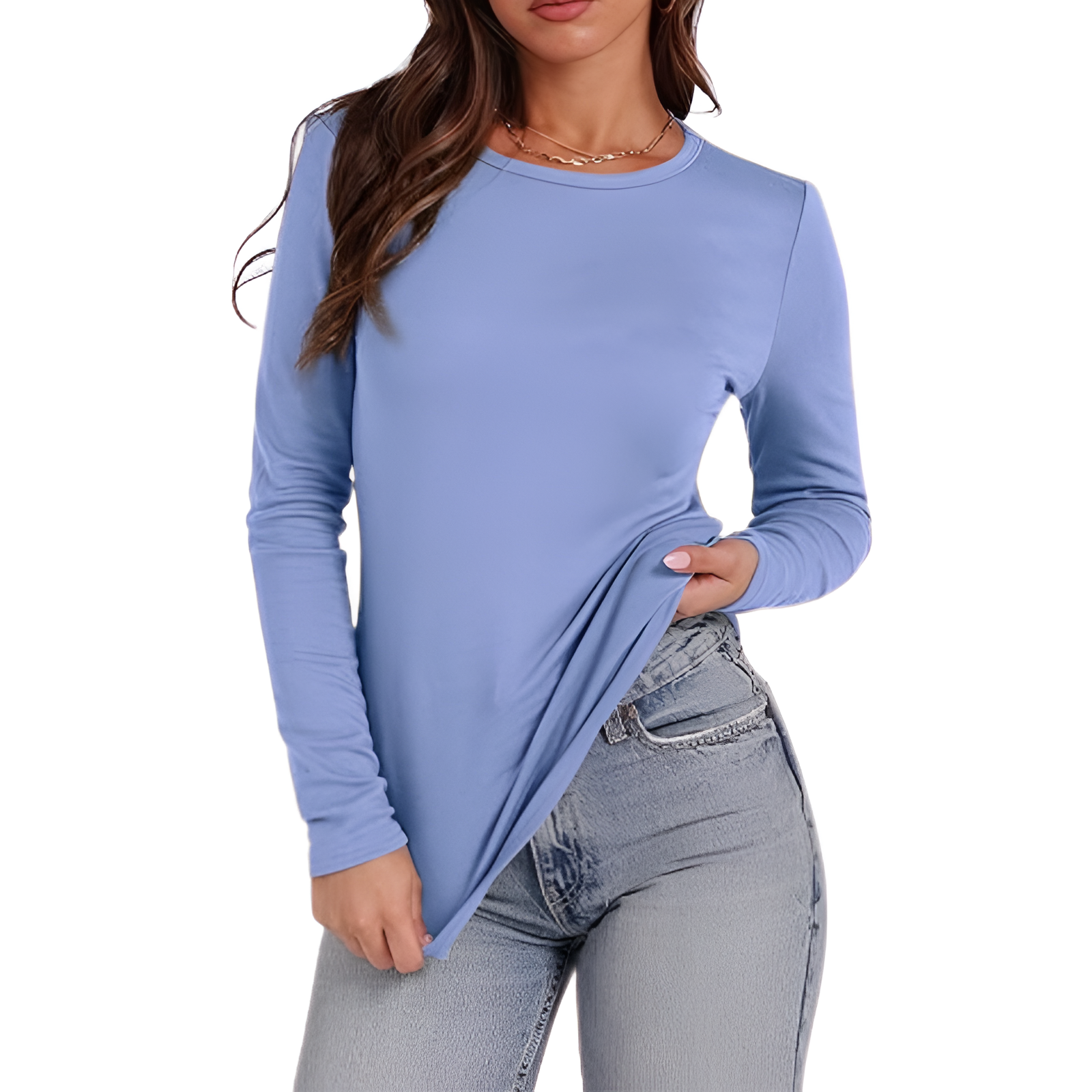 Soft Fleece Lined Long Sleeve Thermal Top For Women