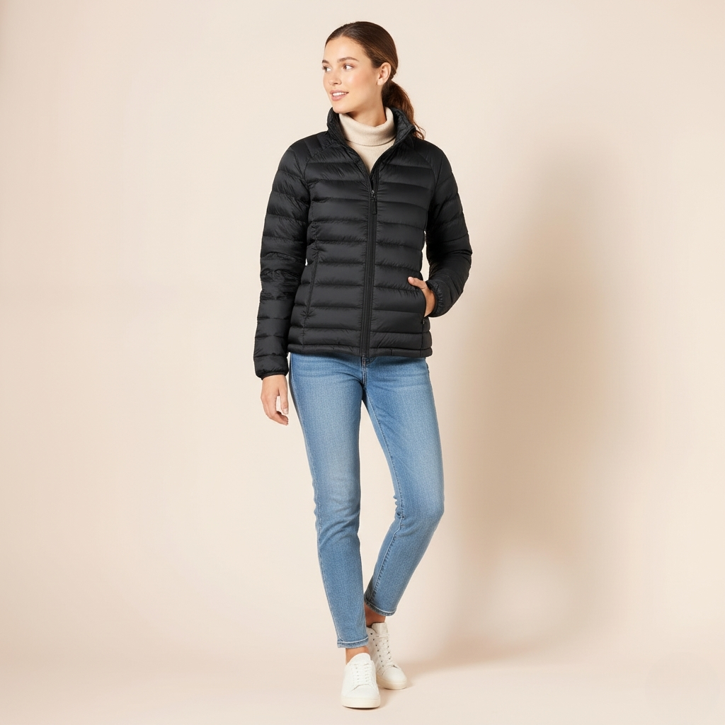 Lightweight Packable Puffer Jacket For Women