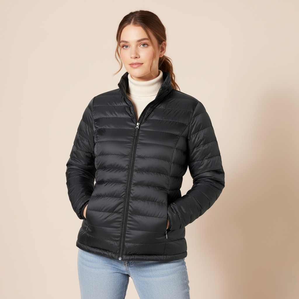 Lightweight Packable Puffer Jacket For Women