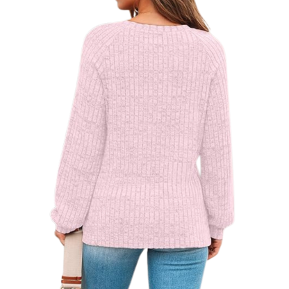 Womens Long Sleeve Sweater Casual Tunic Work Top