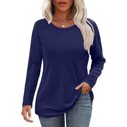 Long Sleeve Shirts for Women's Crewneck Oversized Sweatshirt Tunic Tops
