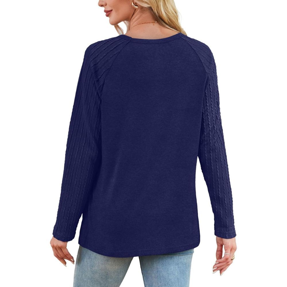Long Sleeve Shirts for Women's Crewneck Oversized Sweatshirt Tunic Tops
