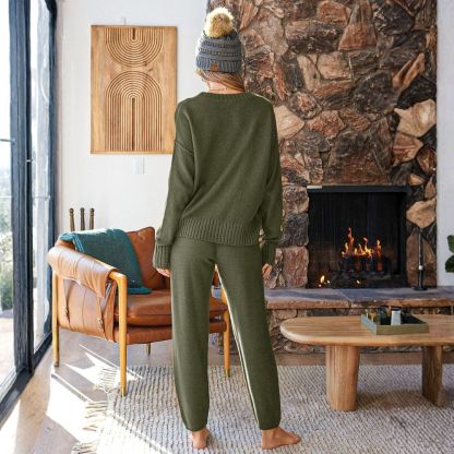 Womens Cardigan Pants Sets 2 Piece Slouchy Sweater Loungewear
