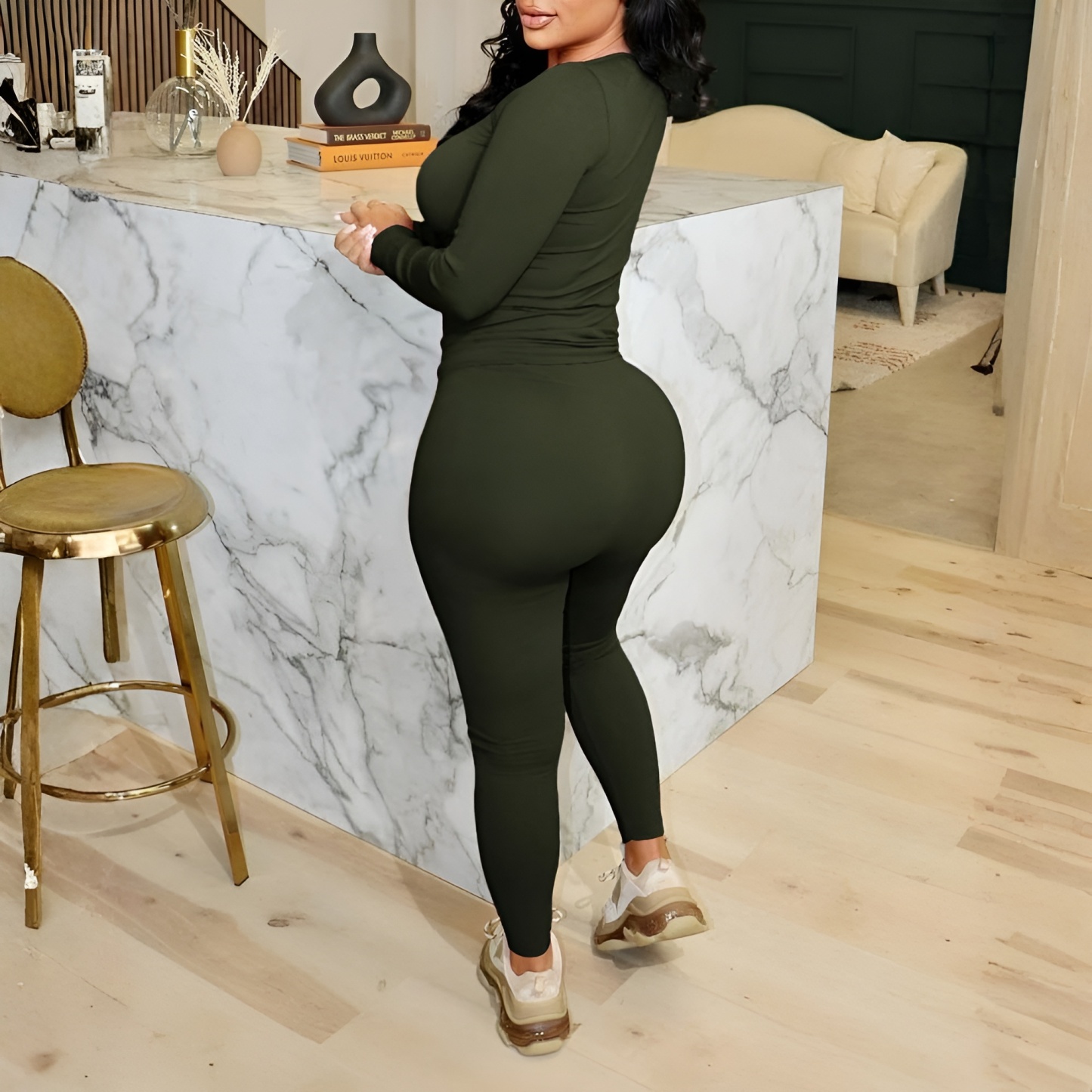 Two Piece Track Suits For Women With Long Sleeve Workout Top And Pants