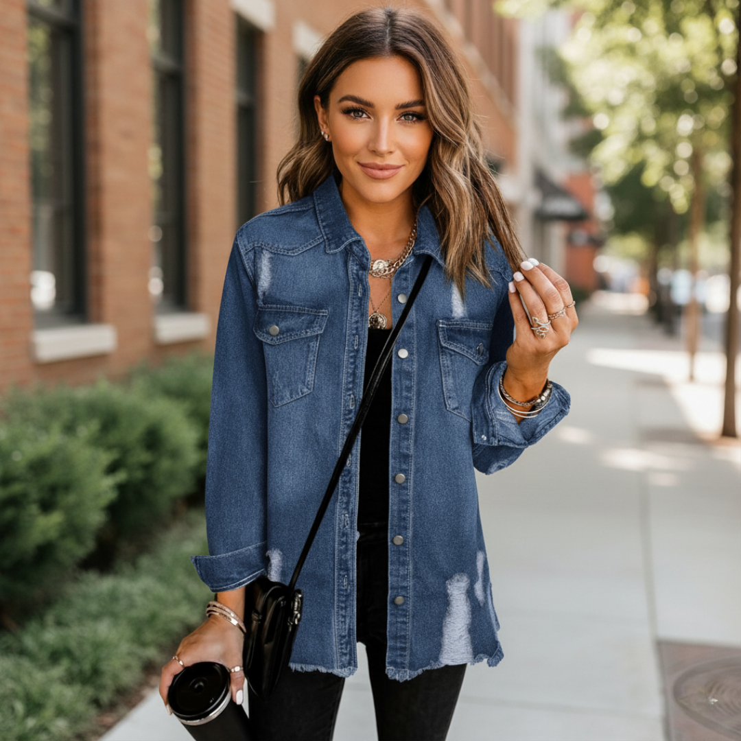 Oversized Denim Jacket For Women