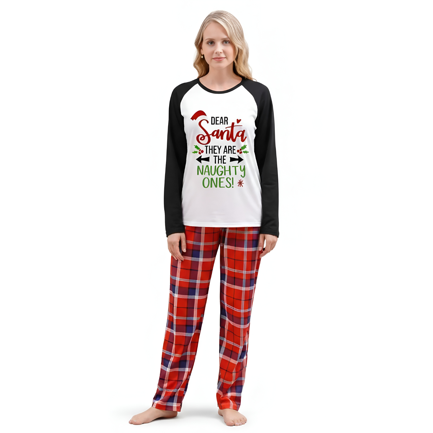 Printed Family Matching Plaid Pajama Set
