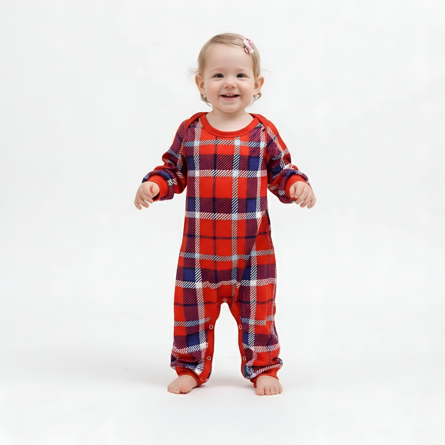 Printed Family Matching Plaid Pajama Set