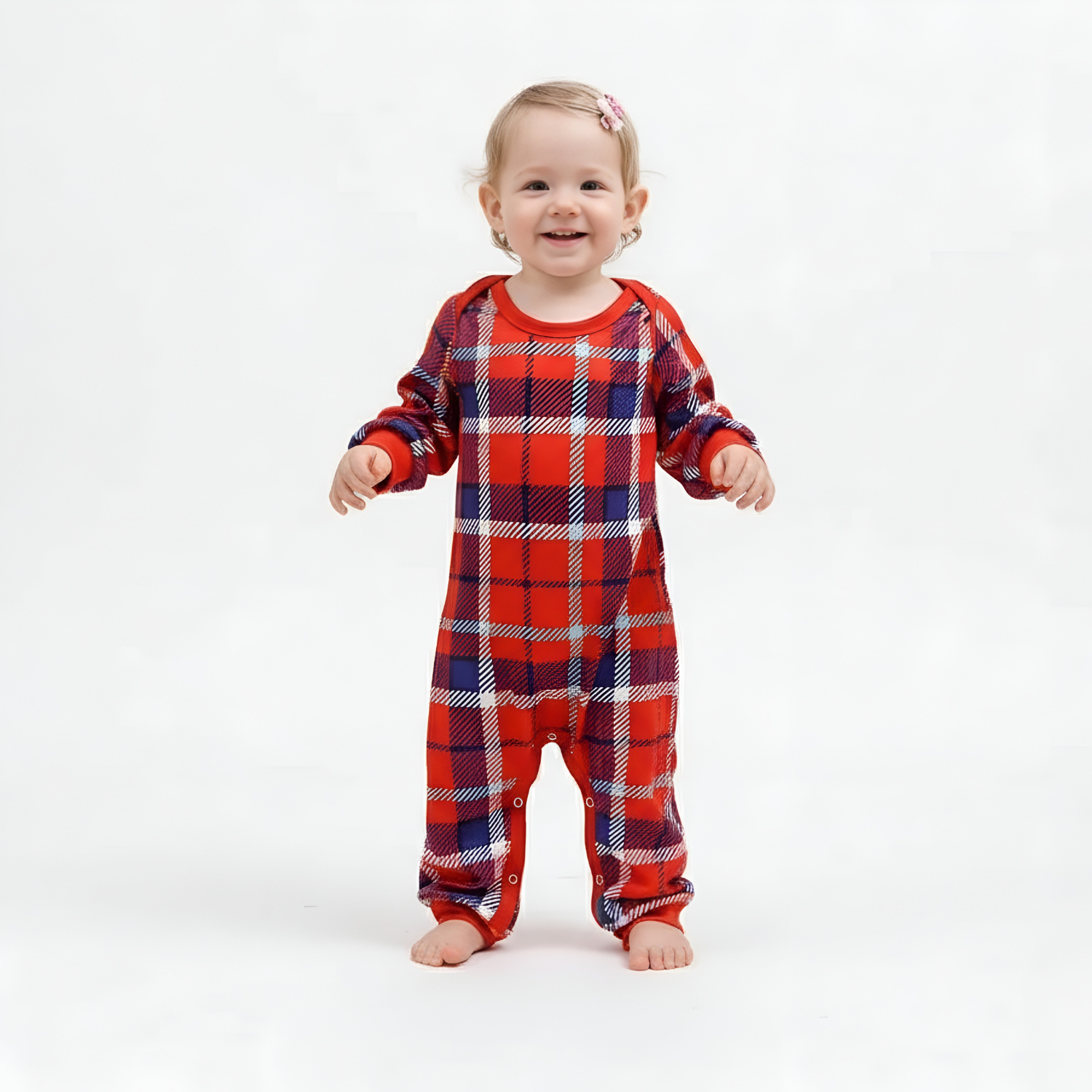 Printed Family Matching Plaid Pajama Set