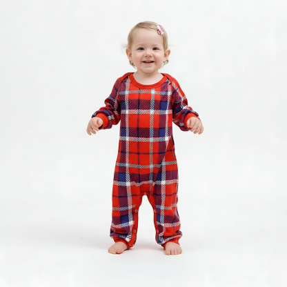 Printed Family Matching Plaid Pajama Set