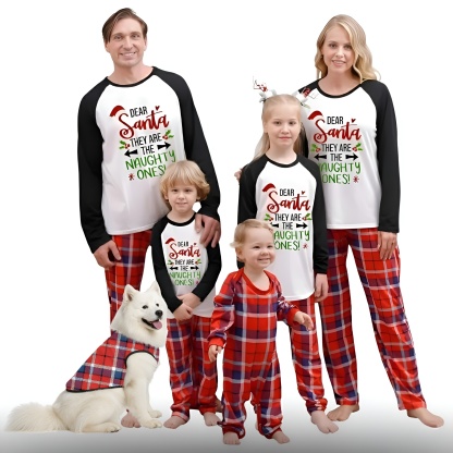 Printed Family Matching Plaid Pajama Set