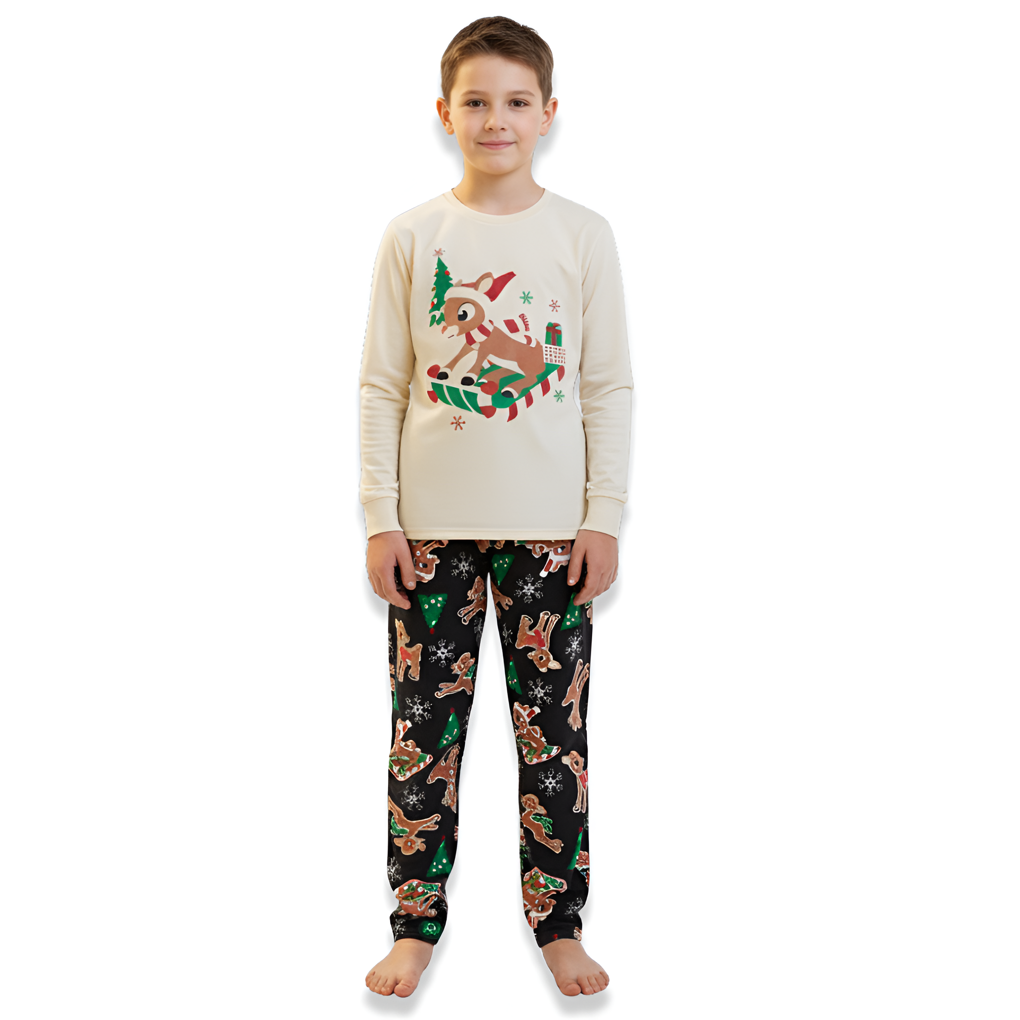 Reindeer Printed Family Matching Pajama Sets