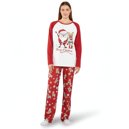 Santa and Reindeer Family Matching Pajama Sets