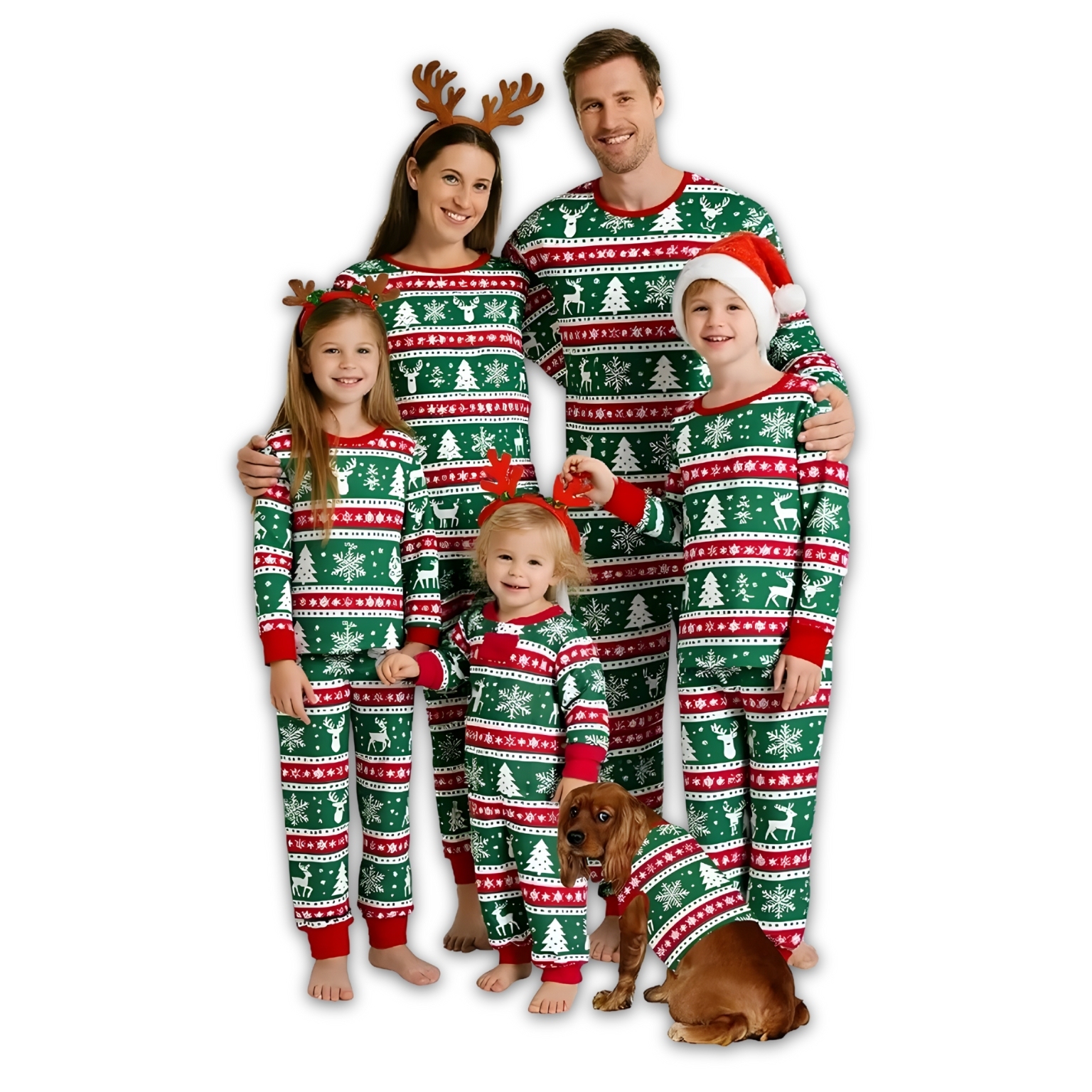 Snowflake Printed Cozy Family Matching Christmas Pajama Set