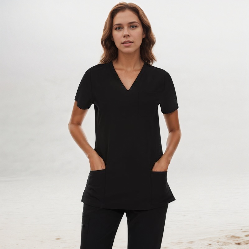 Stretch Scrubs Top And Jogger Pant With 10 Pockets