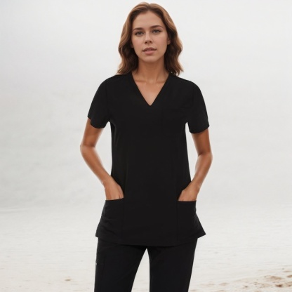 Stretch Scrubs Top And Jogger Pant With 10 Pockets