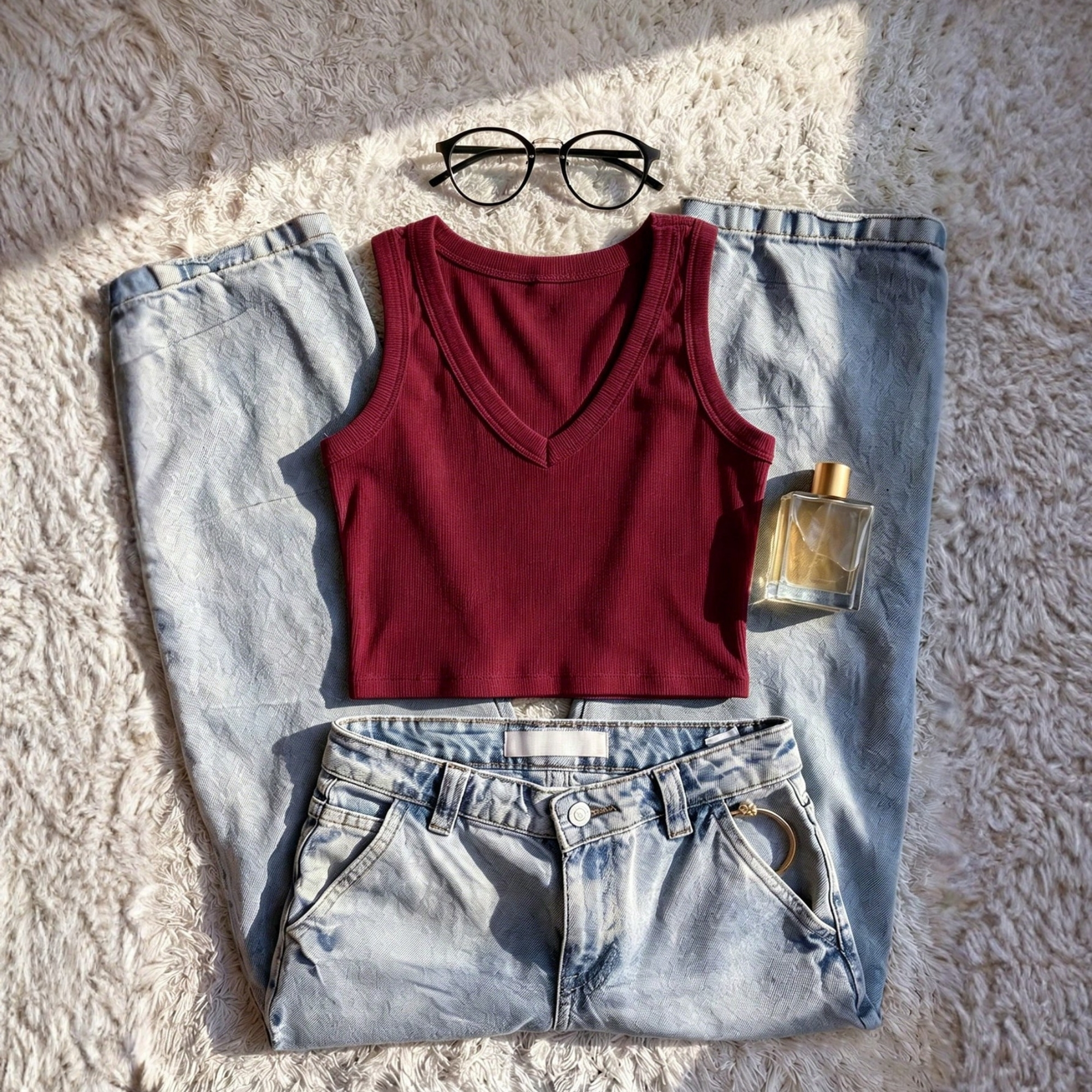 Summer Cropped Tank Top For Everyday Casual Wear