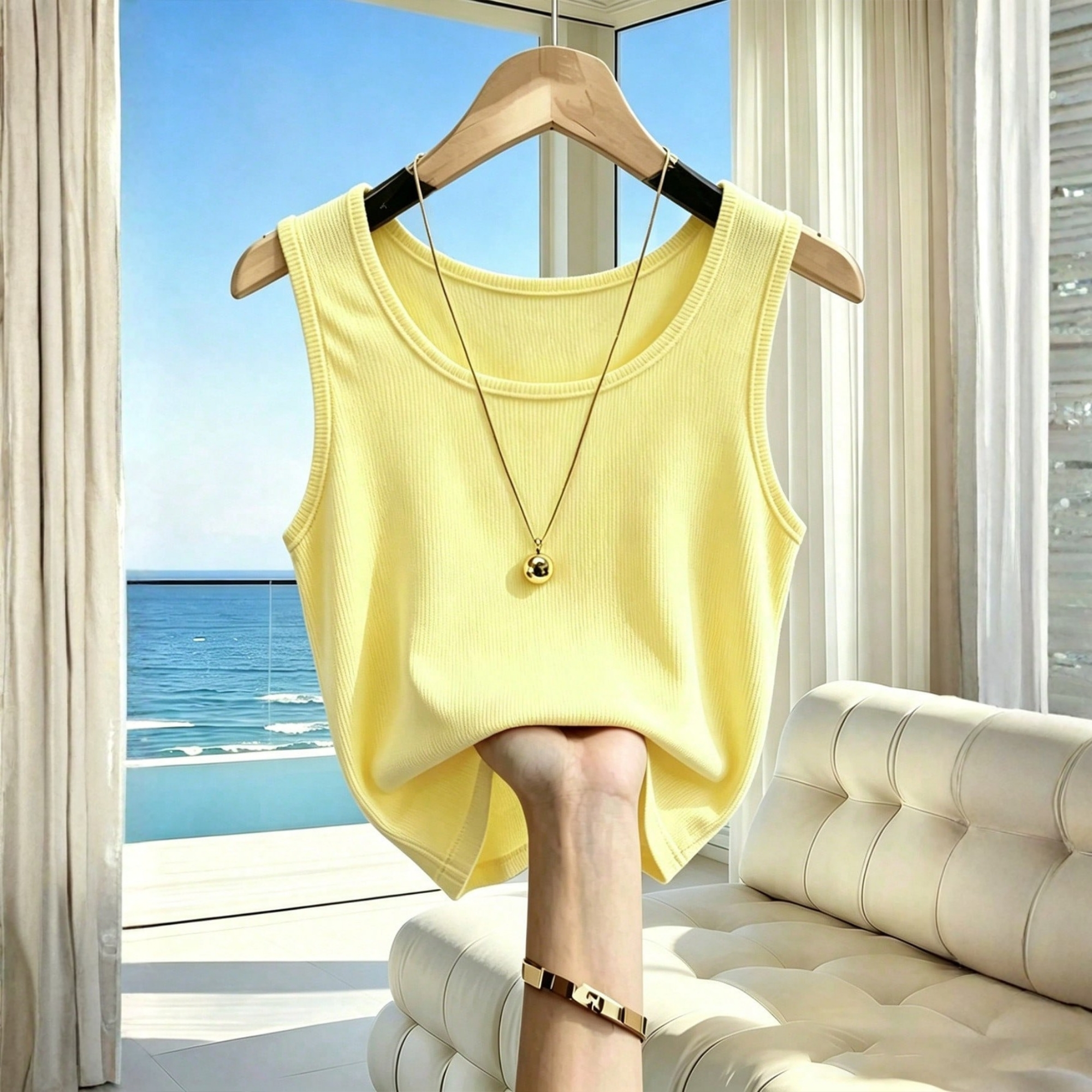 Summer Cropped Tank Top For Everyday Casual Wear