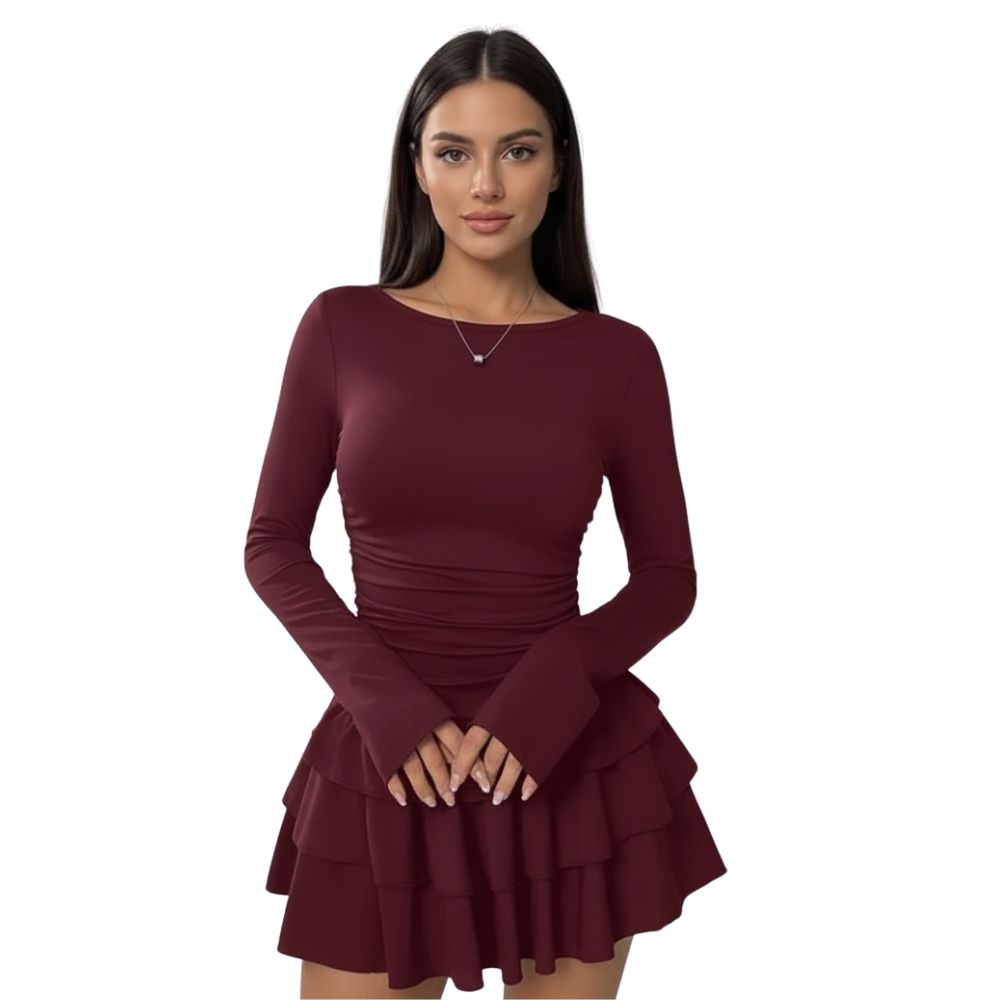Tiered Ruffle Mini Dress