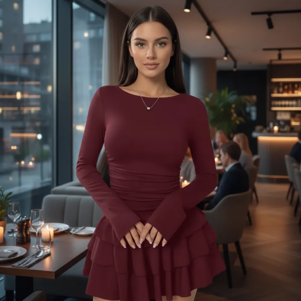 Tiered Ruffle Mini Dress