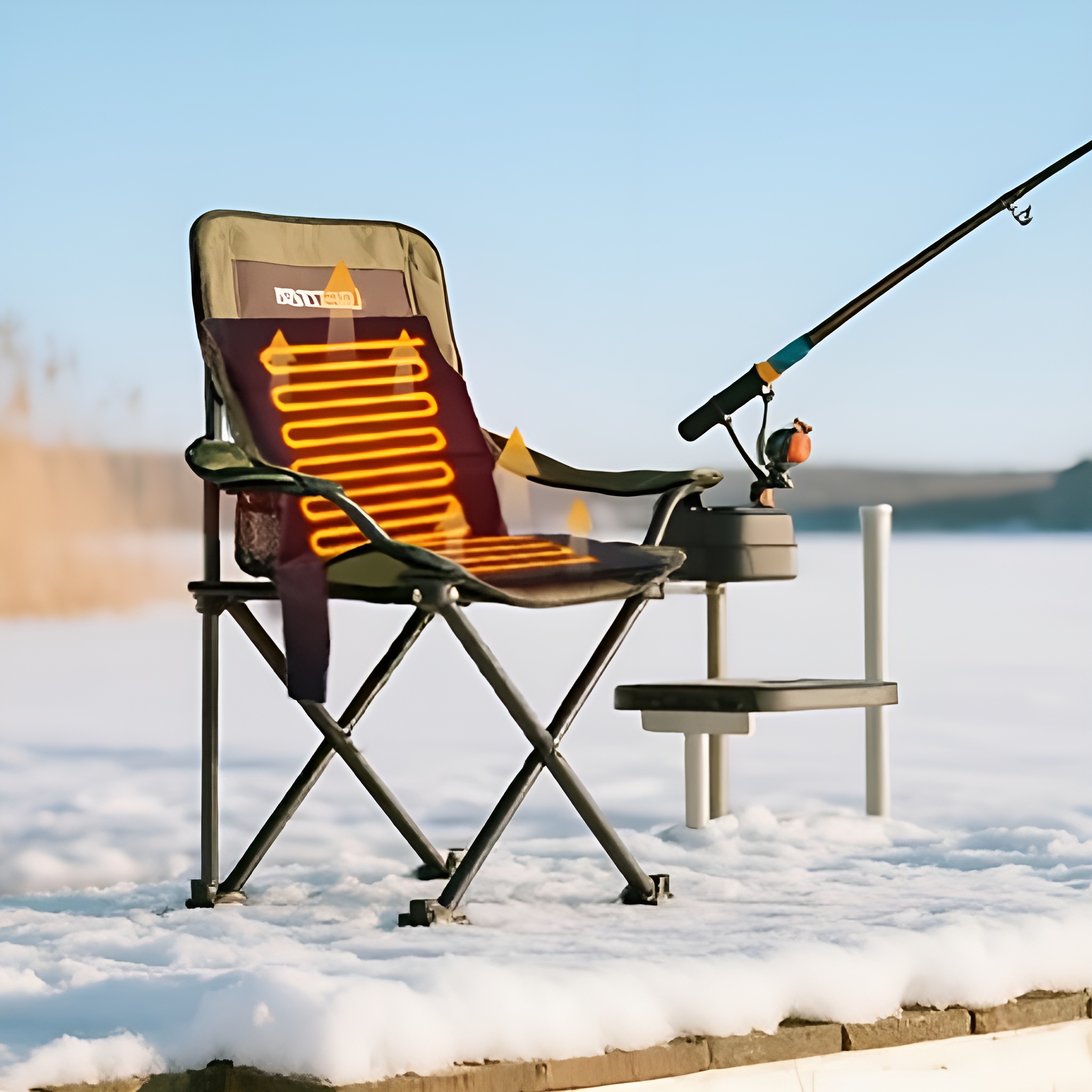 USB Heated Portable Seat Cushion With Folding Backrest