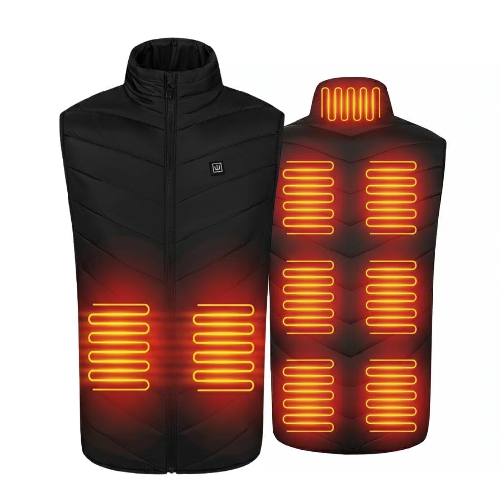 USB Powered Heating Vest With 9 Heating Zones