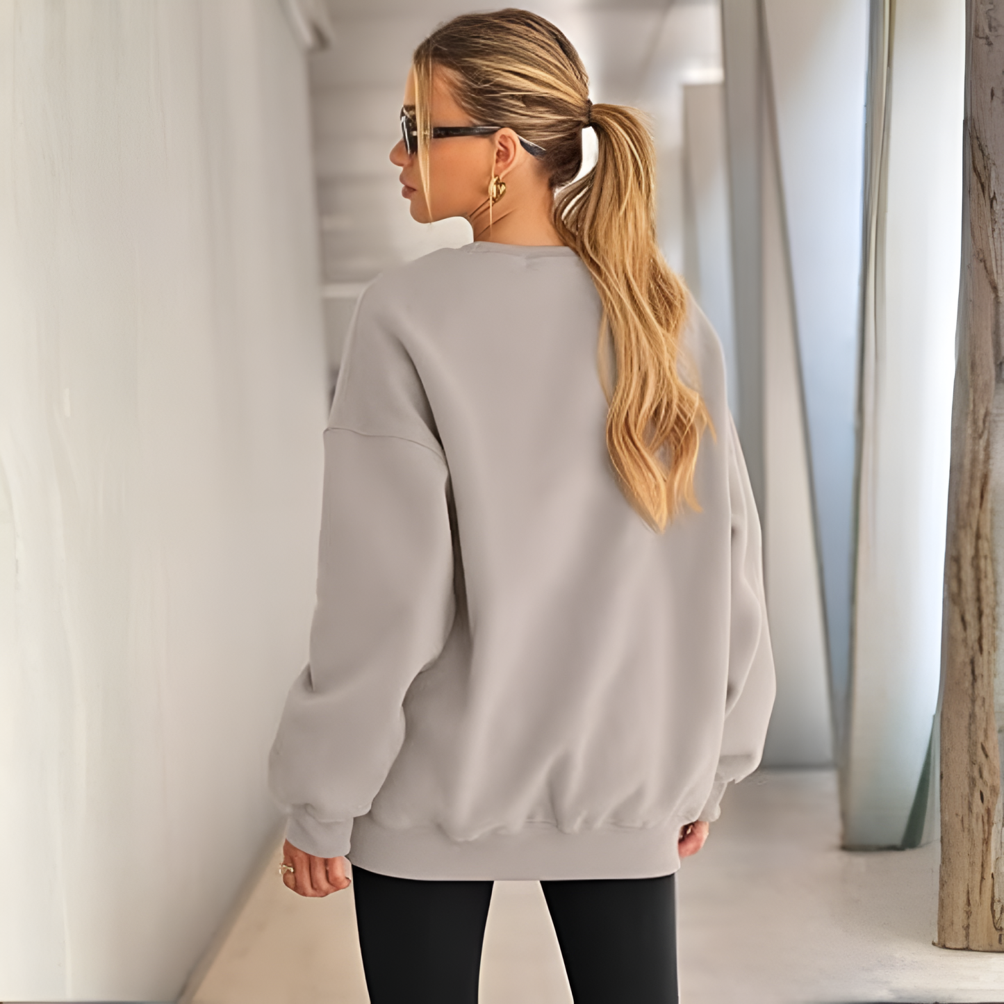 Oversized Sweatshirt Hoodies With Fleece For Women