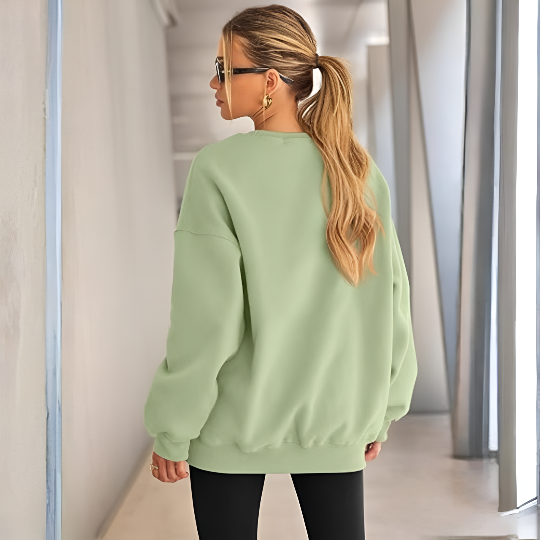 Oversized Sweatshirt Hoodies With Fleece For Women
