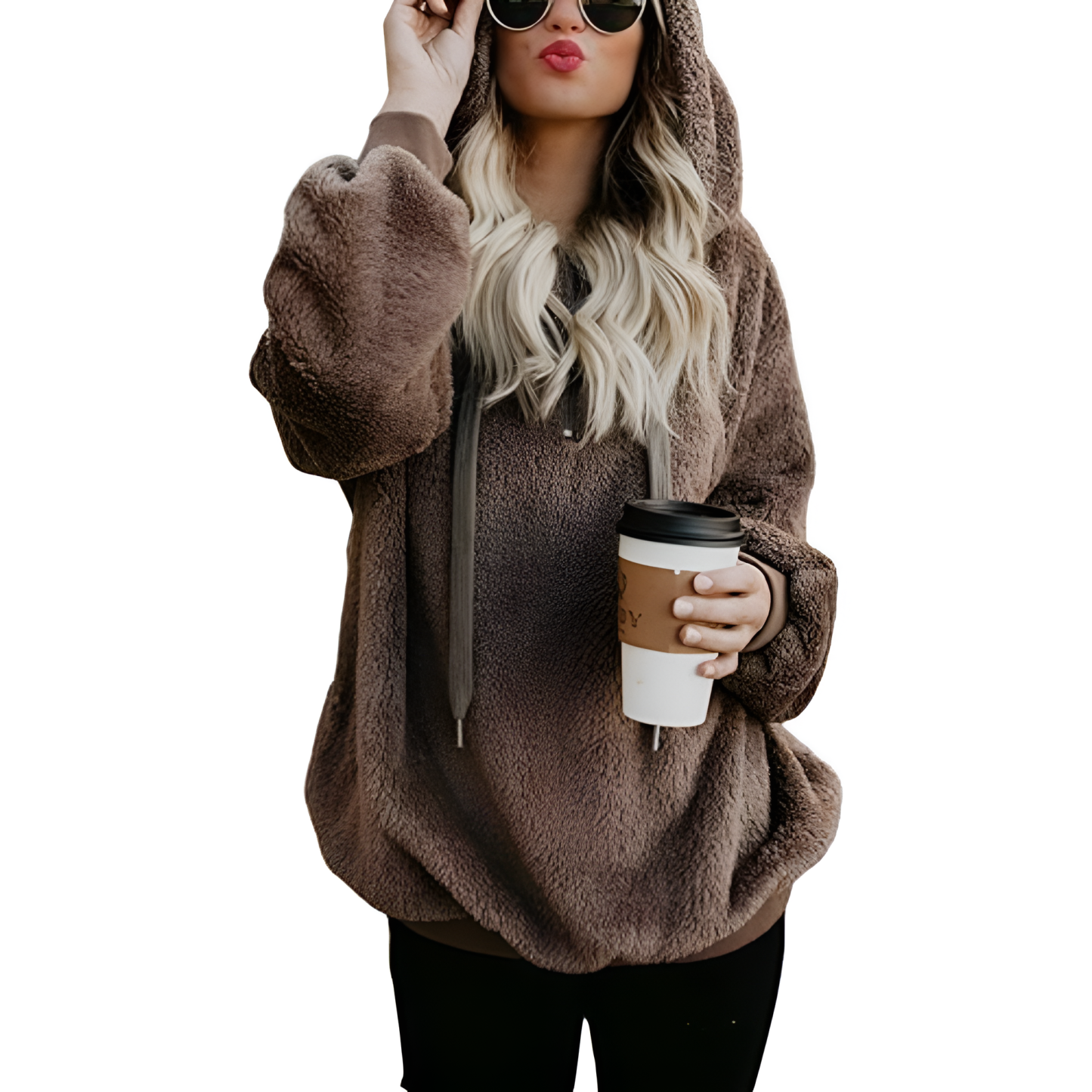 Oversized Long Sleeve Pullover Hoodies With Pocket For Women