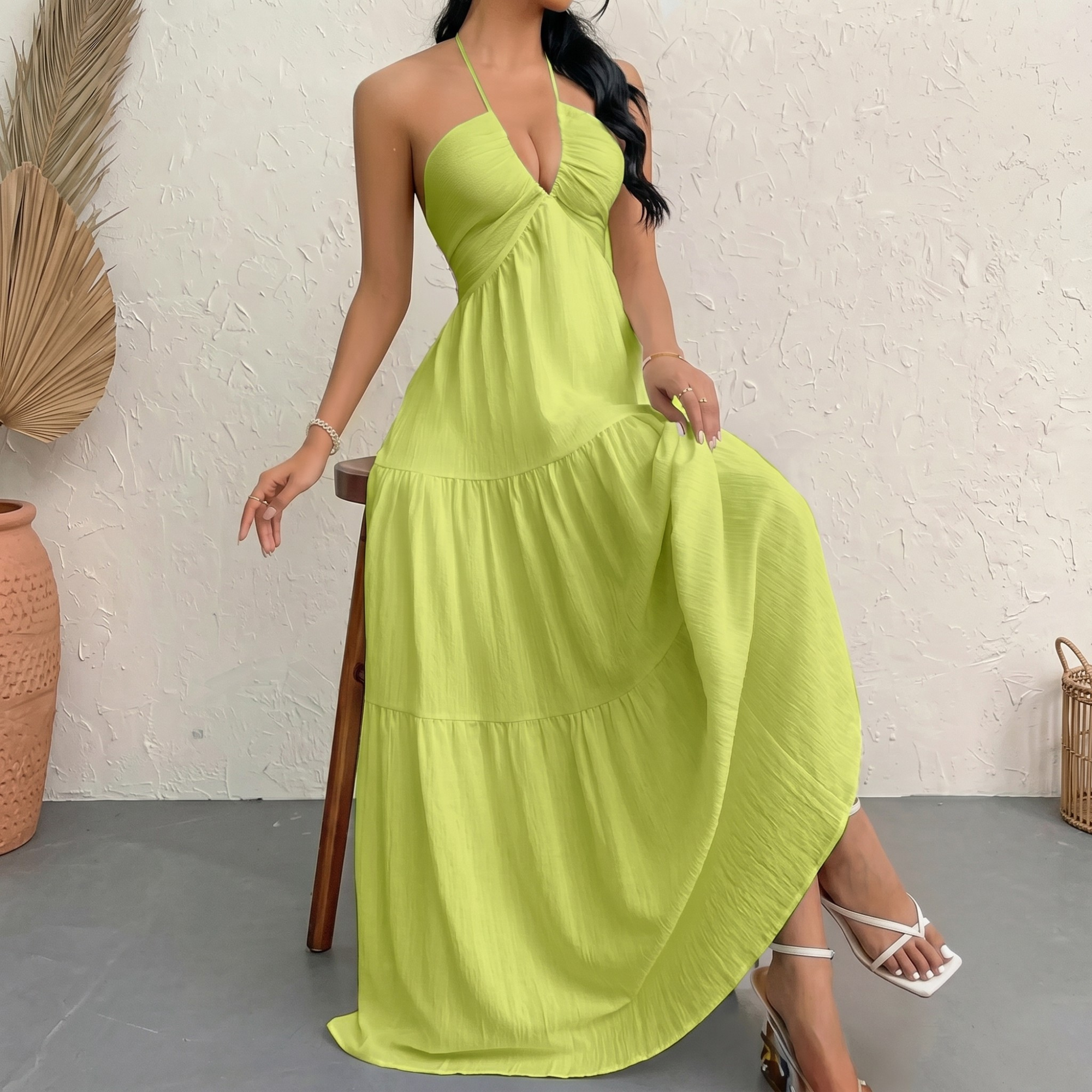 Casual Basic Loose Fit Sleeveless Dress 