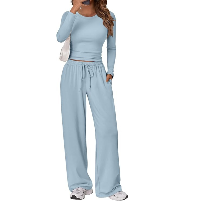 Women's 2 Piece Matching Lounge Set Long Sleeve