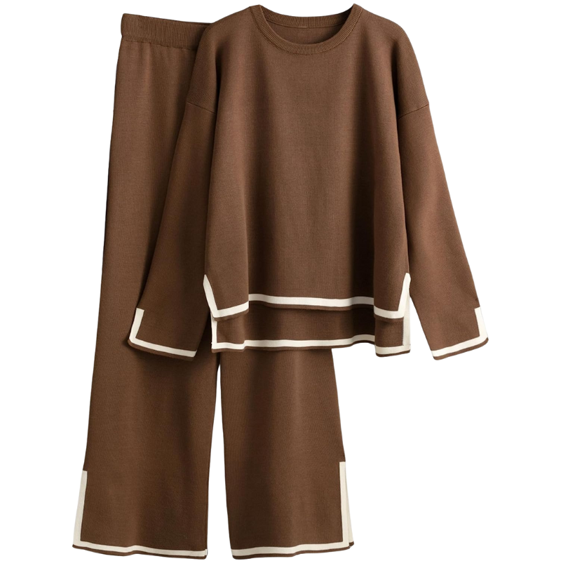Womens  Outfits Long Sleeve Knit Sweater Lounge Sets Tracksuits