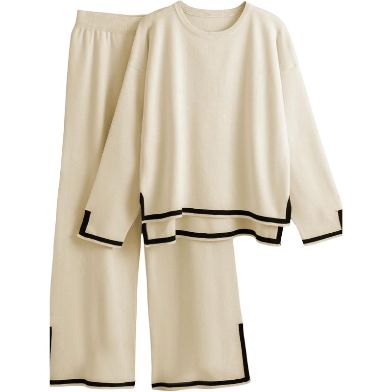 Womens  Outfits Long Sleeve Knit Sweater Lounge Sets Tracksuits