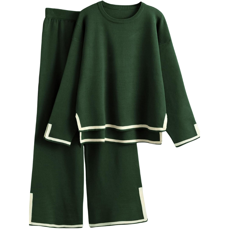 Womens  Outfits Long Sleeve Knit Sweater Lounge Sets Tracksuits