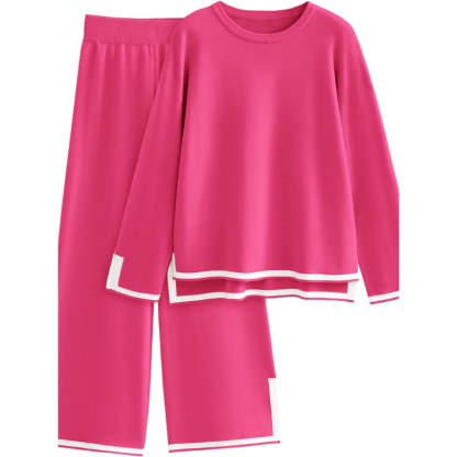 Womens  Outfits Long Sleeve Knit Sweater Lounge Sets Tracksuits