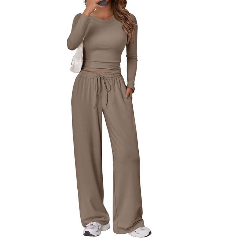 Women's 2 Piece Matching Lounge Set Long Sleeve