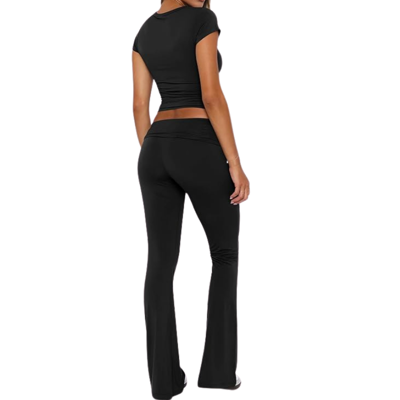 Lounge Sets for Women 2 Piece Foldover Yoga