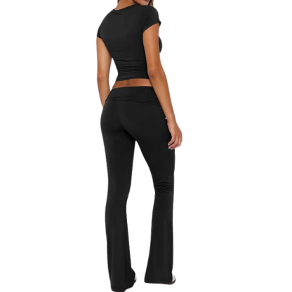 Lounge Sets for Women 2 Piece Foldover Yoga