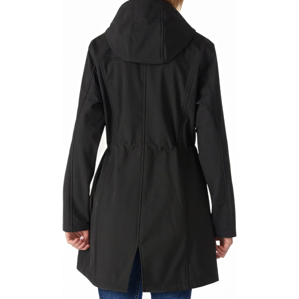 Women Lightweight Waterproof Fleece Lined Hooded Softshell Rain Jacket