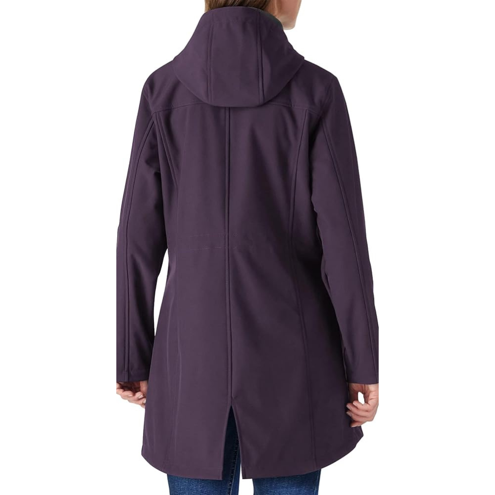 Women Lightweight Waterproof Fleece Lined Hooded Softshell Rain Jacket