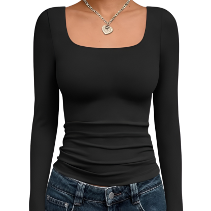 Womens Long Sleeve Shirts Crop Tops Fall Fashion